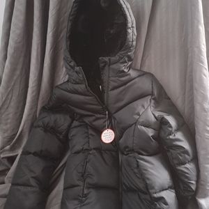 Girls,small(6-6×), Wonder nation Puffer, black winter coat,